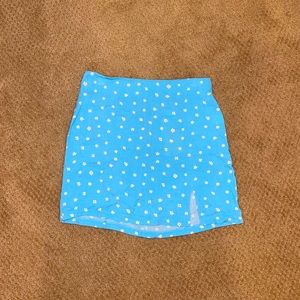 Lottie Moss Baby Blue Daisy Print Mini Skirt